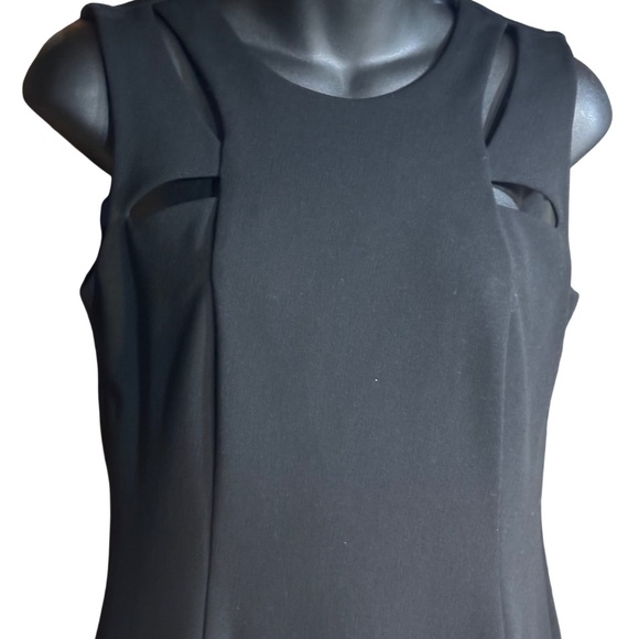 Ivanka Trump sleeveless fit-and-flare dress in black cut outs size 4 black - Picture 3 of 10
